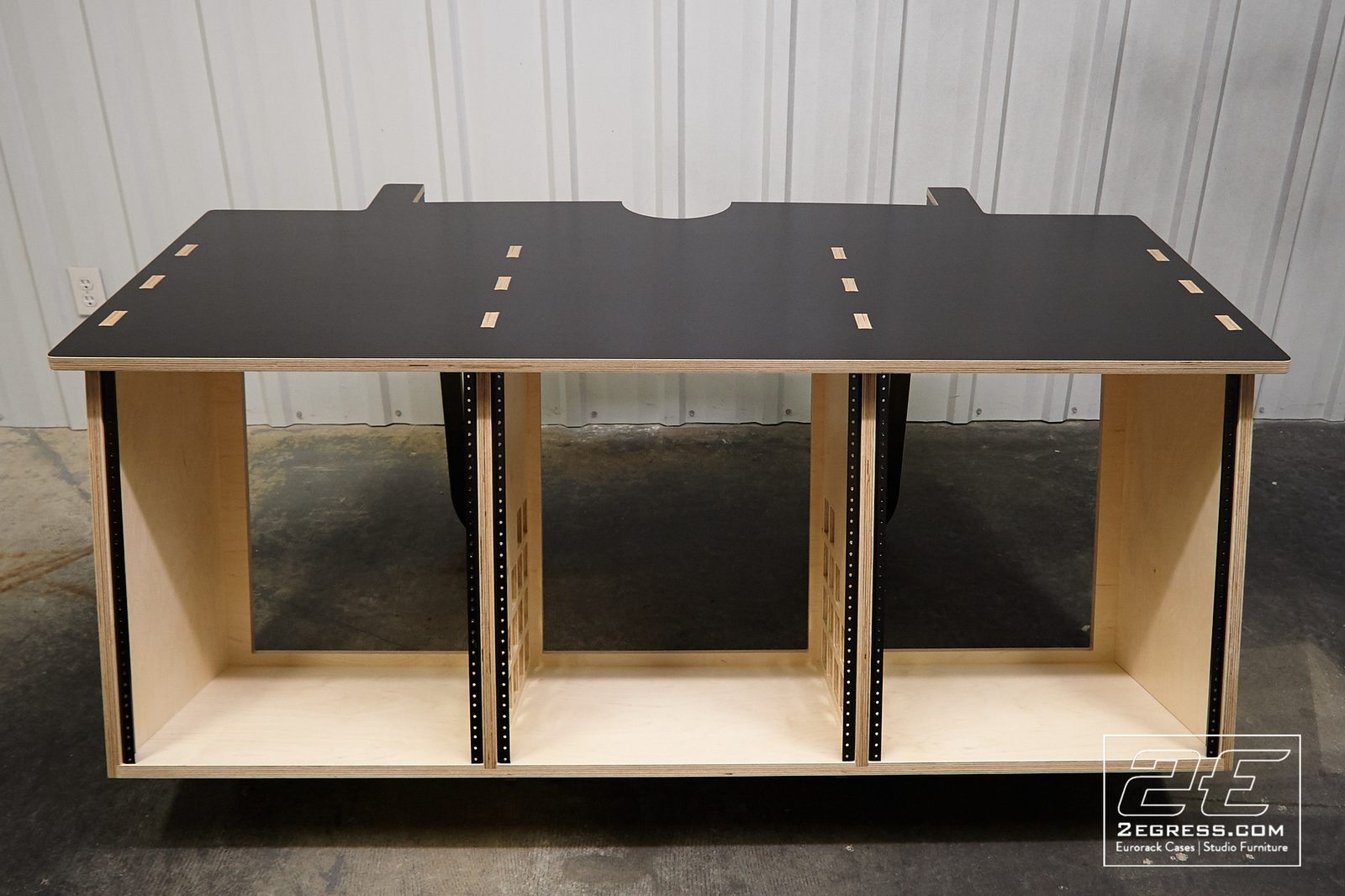 SPUTNIK rack | overhead angled view with joinery detail | 2Egress