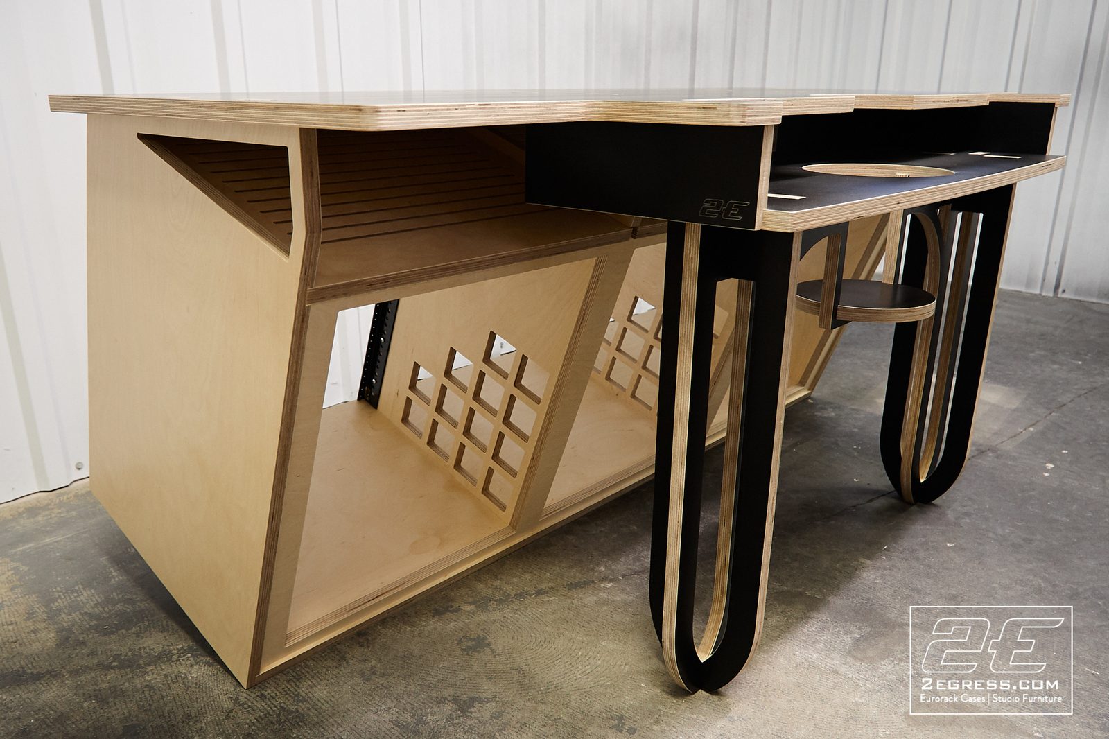 SPUTNIK rack | three-quarter overhead view with hairpin legs | 2Egress