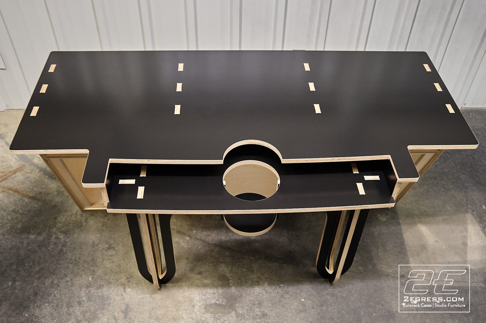 SPUTNIK rack | overhead view with monitor cutout detail | 2Egress