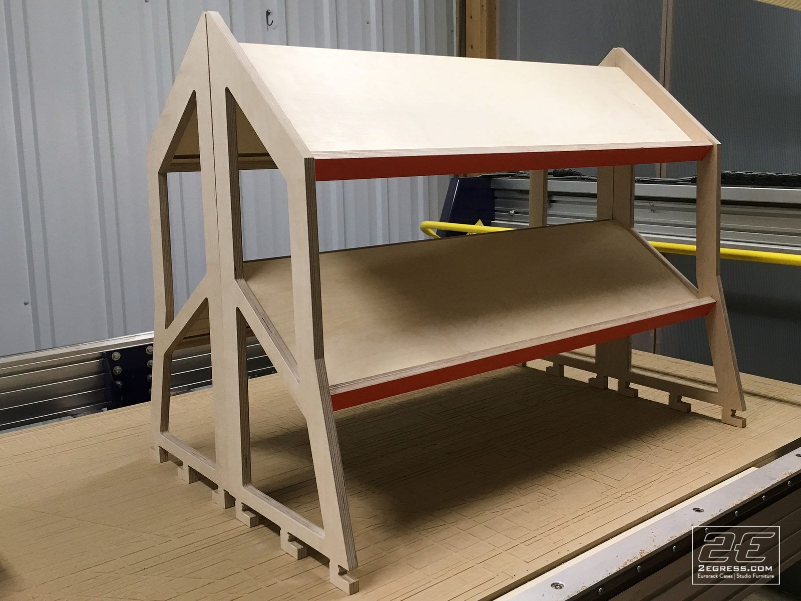 Synth Rack Stand | tabletop rack unit, front view | 2Egress